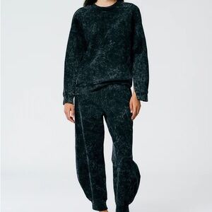 Tibi acid wash cocoon crewneck sweatshirt NWT